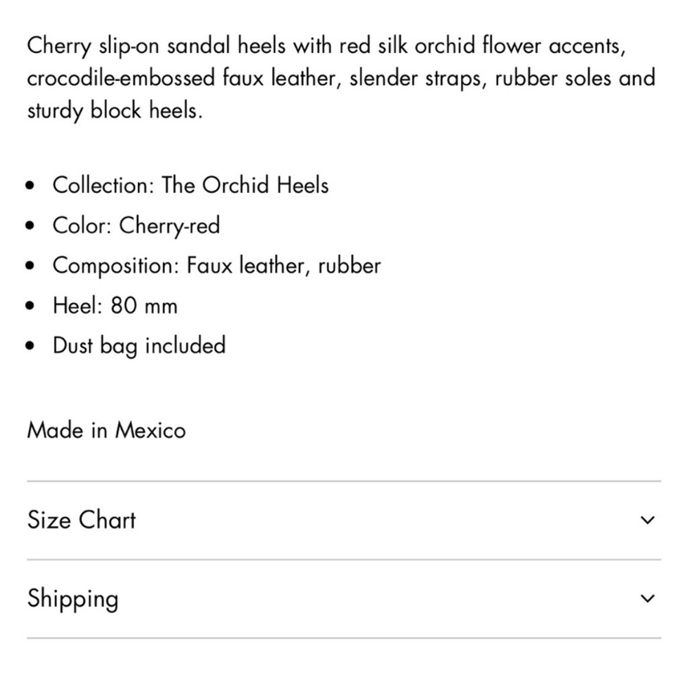 Red Orchid Flower Heels - Picture 5 of 5